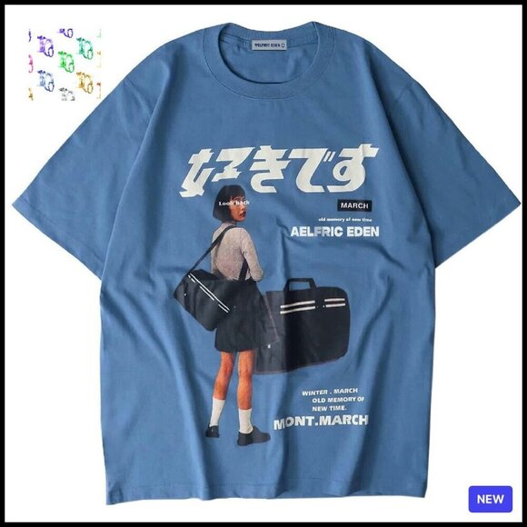 Other - Oversized Graphic T-Shirt Japanese Streetwear Vintage Y2K Unisex Casual